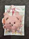 Fluffy Bear Bag Charm Pendant